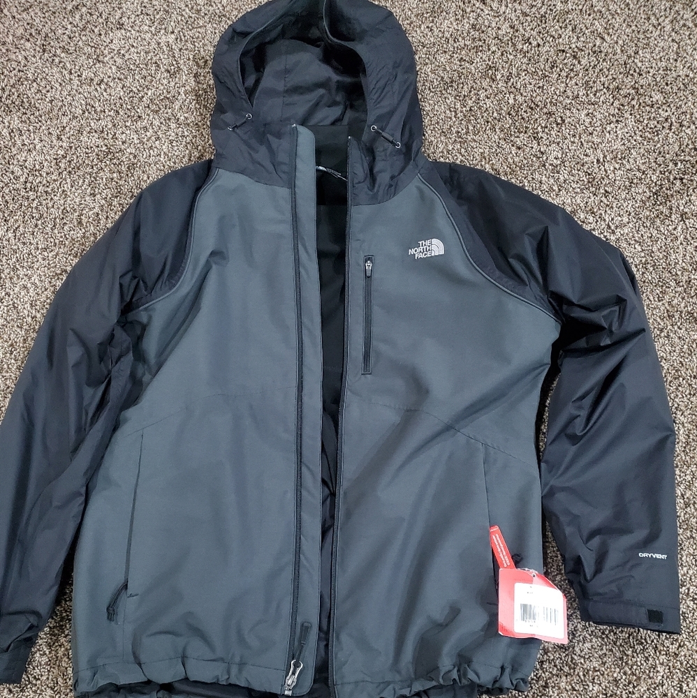 NEW THE NORTH FACE WOMEN'S CINDER TRICLIMATE 3-1 HOODED BLACK JACKET